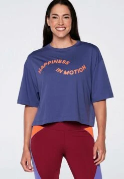 IN MOTION CROP XS - T-shirt Z Nadrukiem - Purple