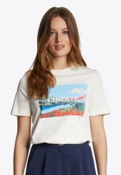 Rich&royal MIT AUFDRUCK - T-shirt Z Nadrukiem - Buttermilk