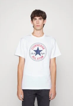 Converse GO TO CHUCK TAYLOR CLASSIC PATCH TEE UNISEX - T-shirt Z Nadrukiem - White