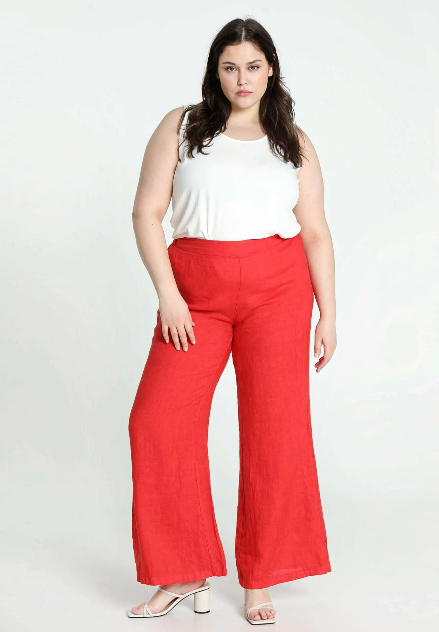 UNI - Spodnie Materiałowe - Red 6 UNI - Spodnie Materiałowe - Red - obrazek 6