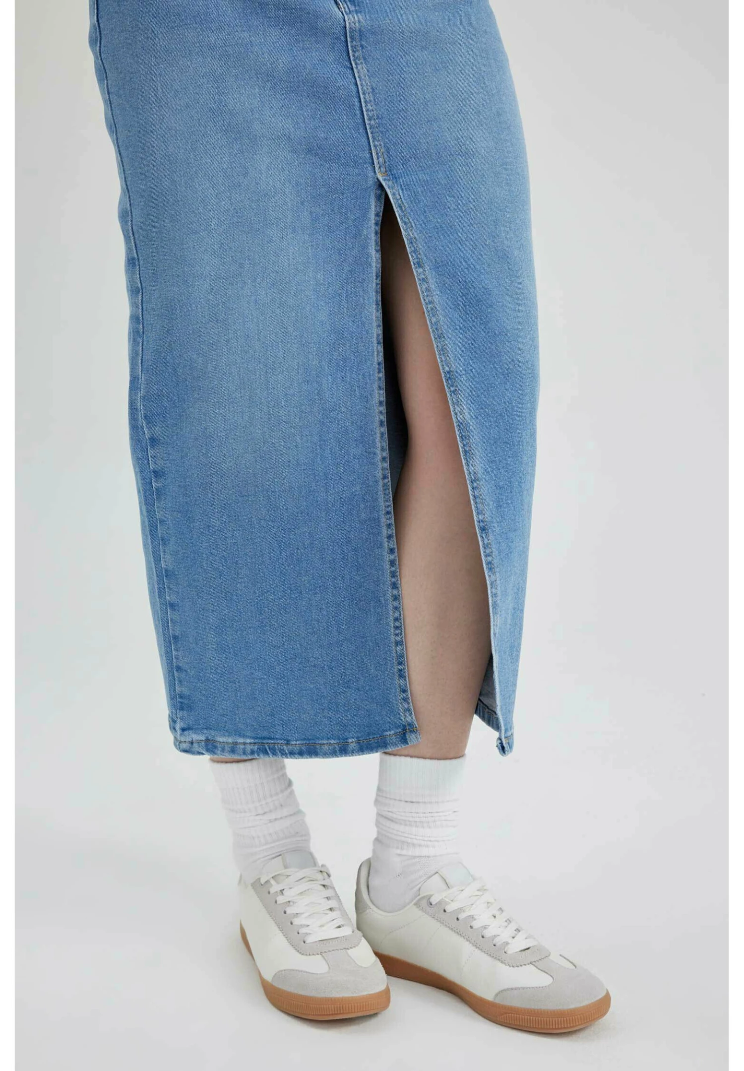 DeFacto Spódnica Jeansowa - Blue 5 DeFacto Spódnica Jeansowa - Blue - obrazek 5