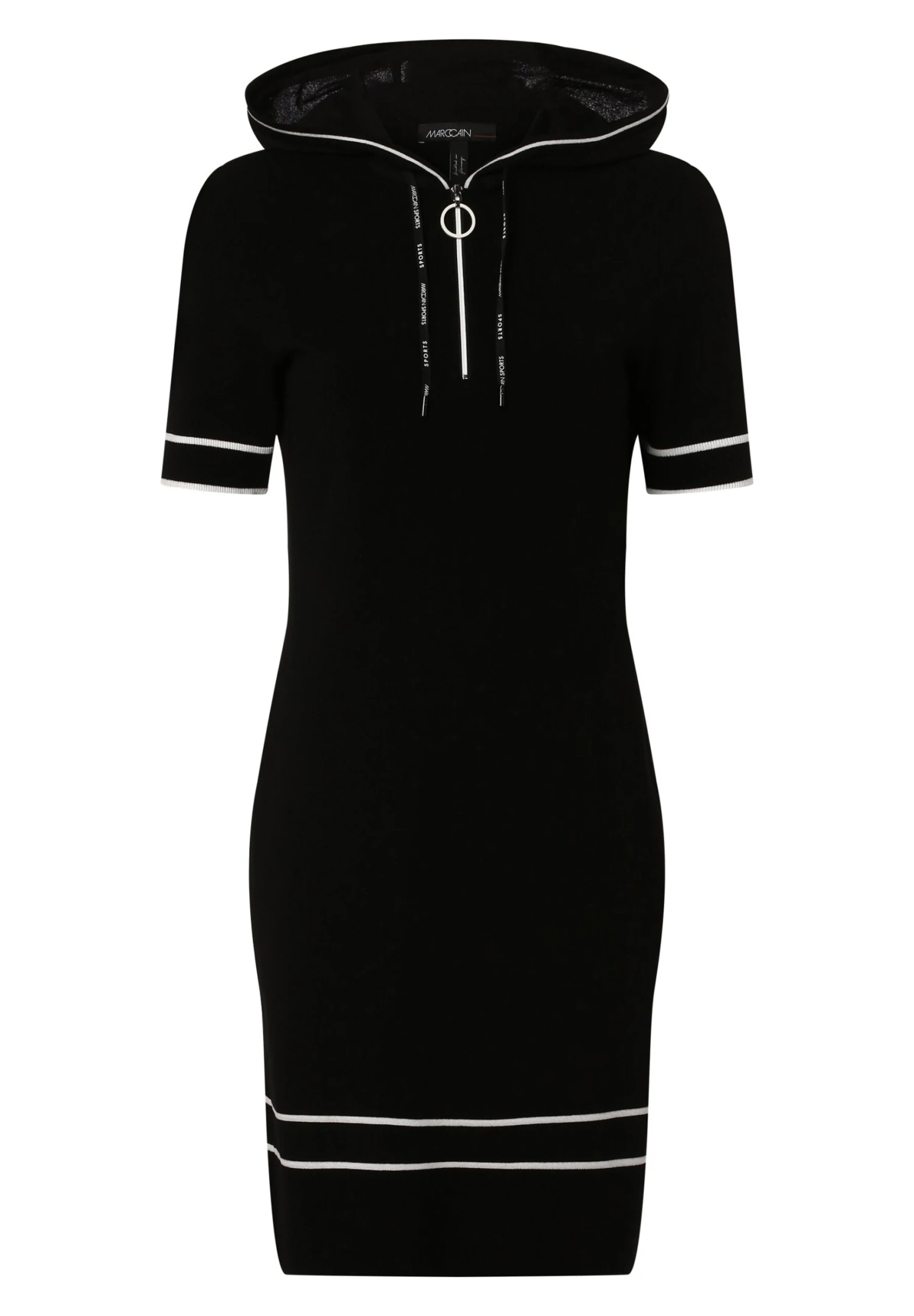 MARC CAIN US 21.15 M09 - Sukienka Dzianinowa - Black And White 4 MARC CAIN US 21.15 M09 - Sukienka Dzianinowa - Black And White - obrazek 4