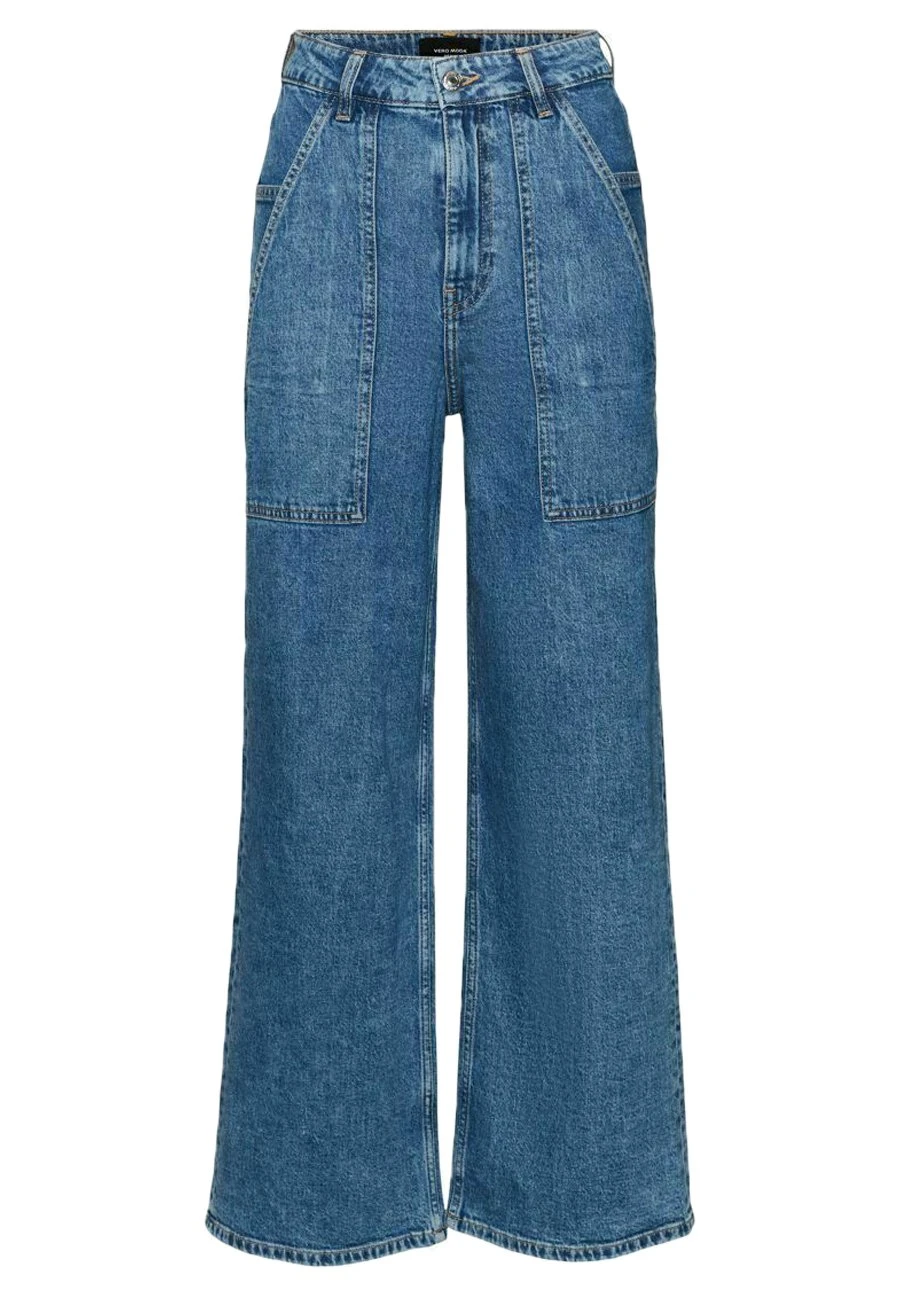 Vero Moda VMKITHY - Jeansy Dzwony - Medium Blue Denim 5 Vero Moda VMKITHY - Jeansy Dzwony - Medium Blue Denim - obrazek 5