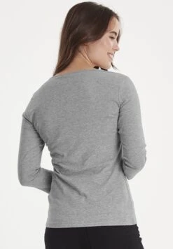 Fransa FRZAGANIC 1 T - Bluzka Z Długim Rękawem - Asphalt Melange -Ulla Popken Sklep 619df169a61542ac8e216701f6671ad6