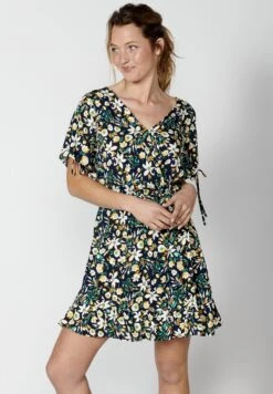 Koroshi SLEEVE SHORT - Sukienka Letnia - Navy -Ulla Popken Sklep 65b3b657e2774573b82ee758681a1899