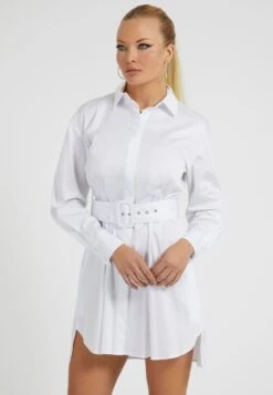 Guess Sukienka Koszulowa - Weiß