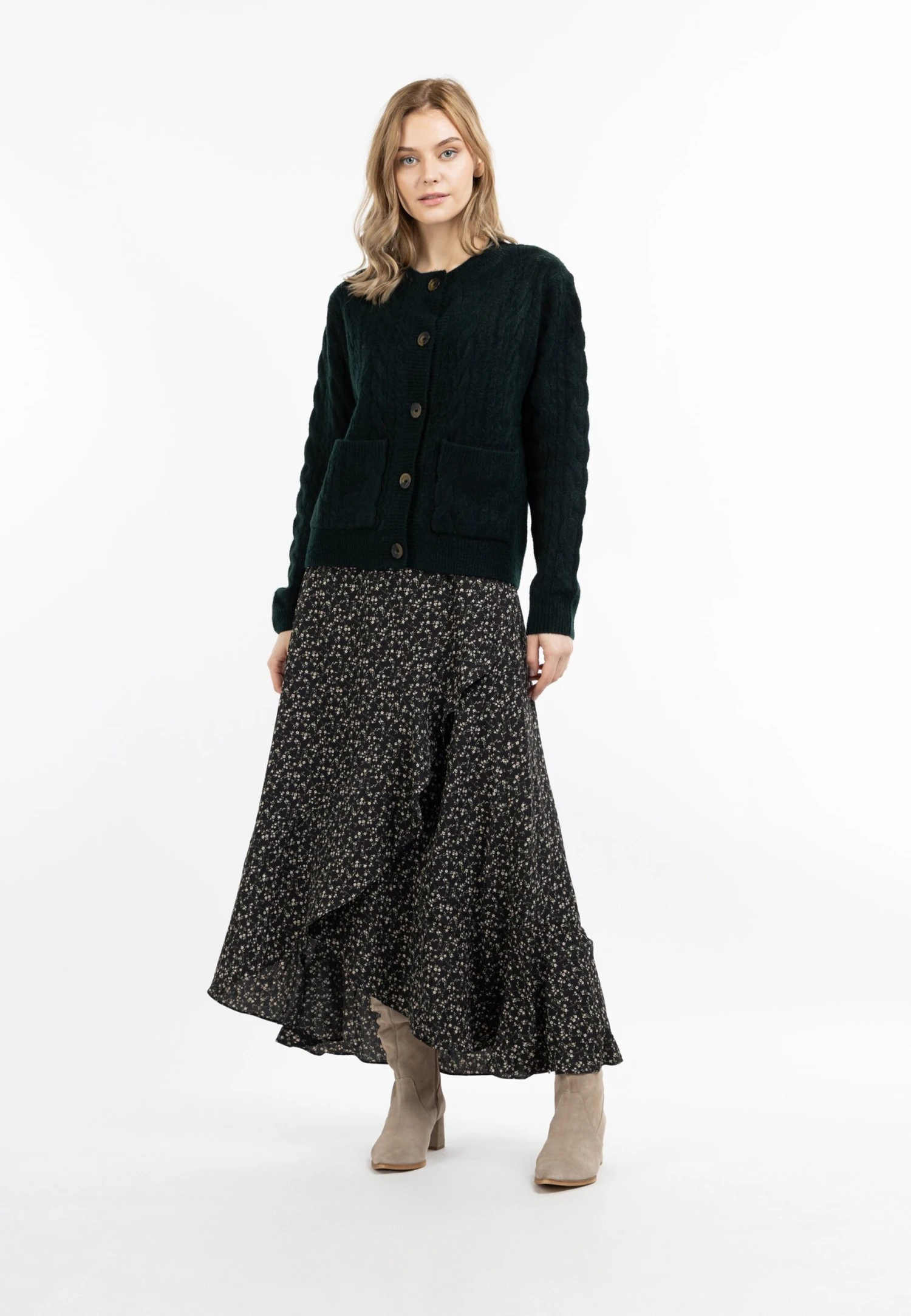 Dreimaster BRIDGEPORT - Spódnica Z Zakładką - Schwarz Mehrfarbig 2 Dreimaster BRIDGEPORT - Spódnica Z Zakładką - Schwarz Mehrfarbig - obrazek 2