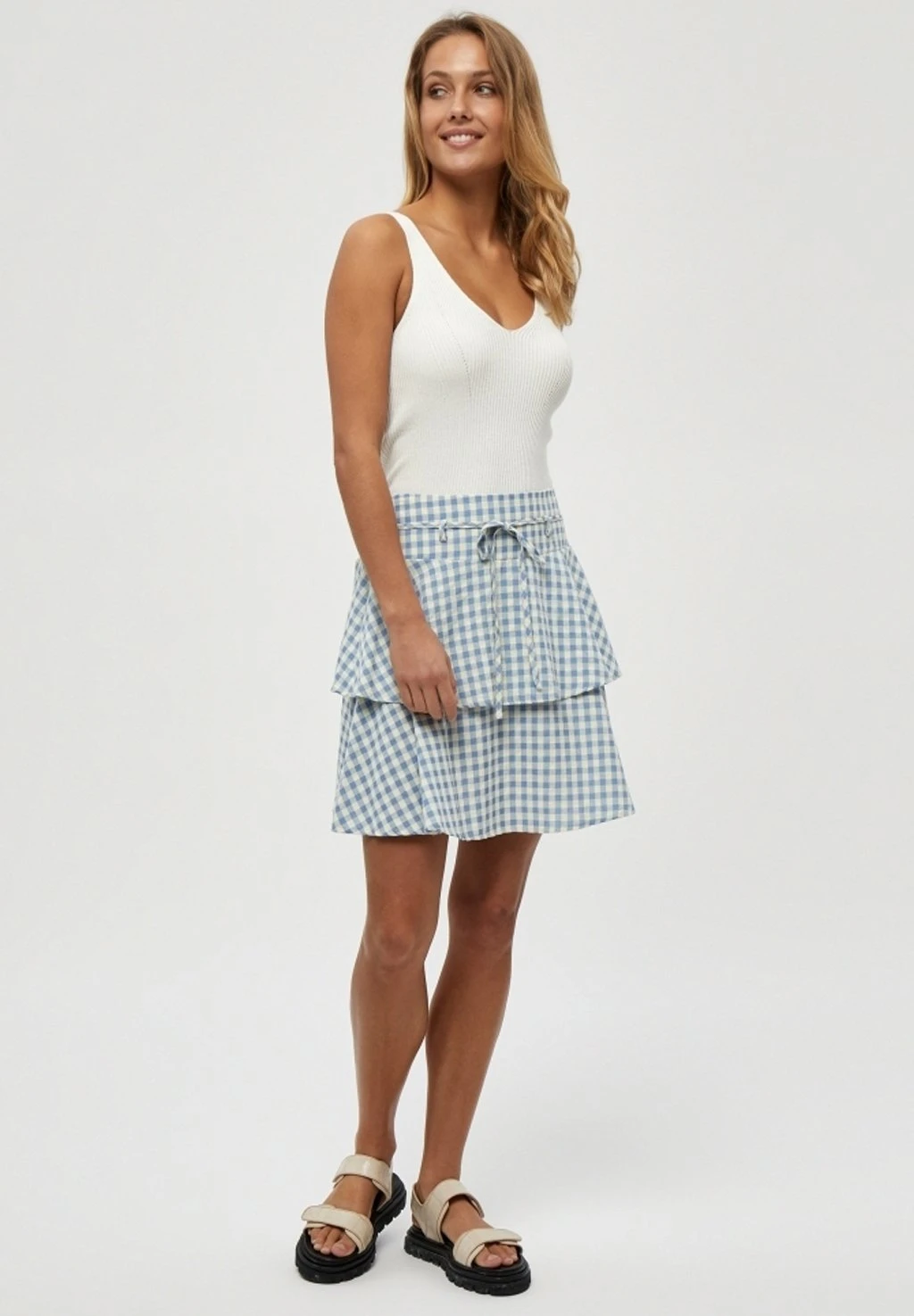 Minus VALIKA - Spódnica Trapezowa - Blue 2 Minus VALIKA - Spódnica Trapezowa - Blue - obrazek 2