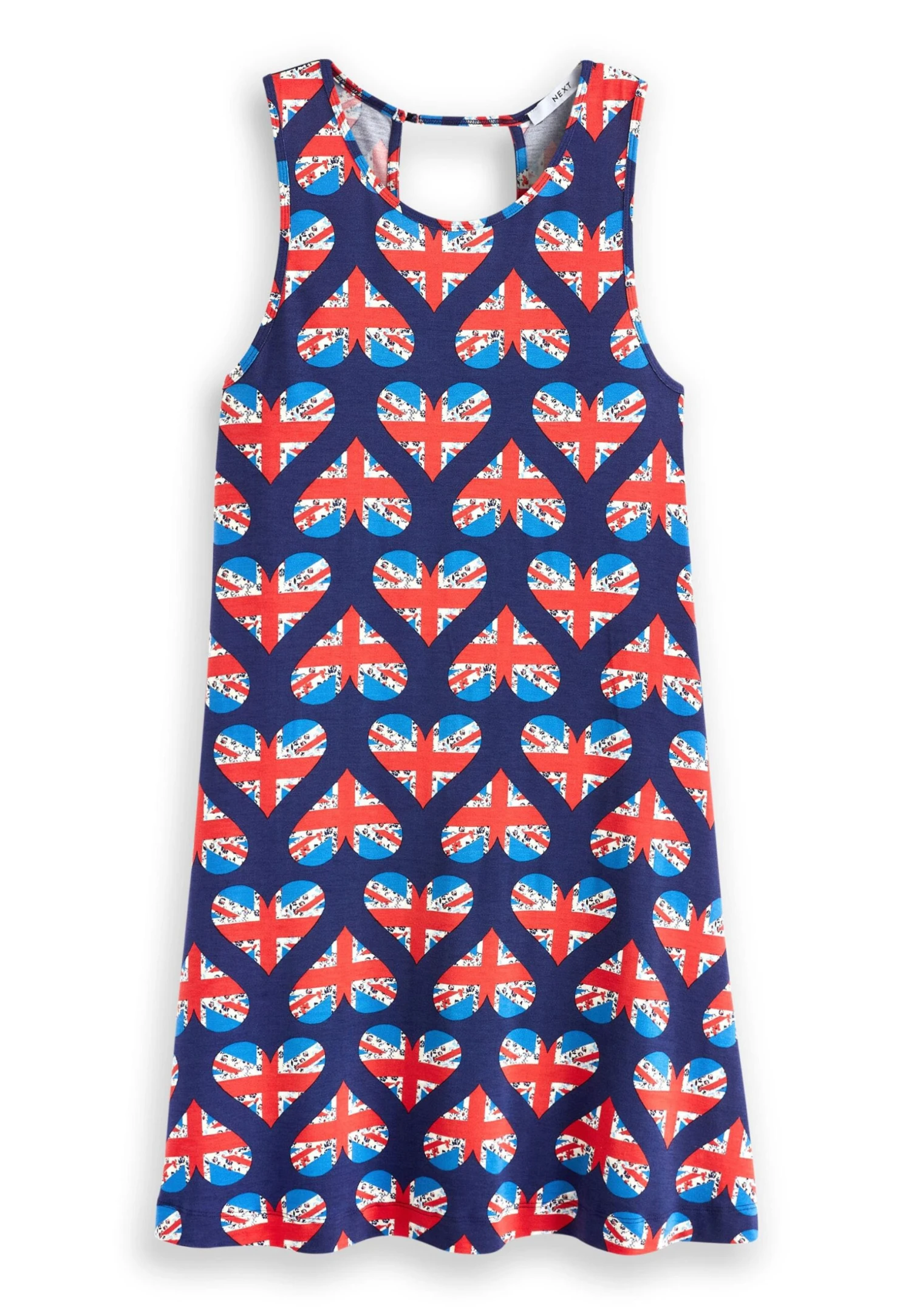 Next SLEEVELESS SWING CORONATION SUMMER STANDARD - Sukienka Letnia - Navy Blue Union Jack Heart 4 Next SLEEVELESS SWING CORONATION SUMMER STANDARD - Sukienka Letnia - Navy Blue Union Jack Heart - obrazek 4