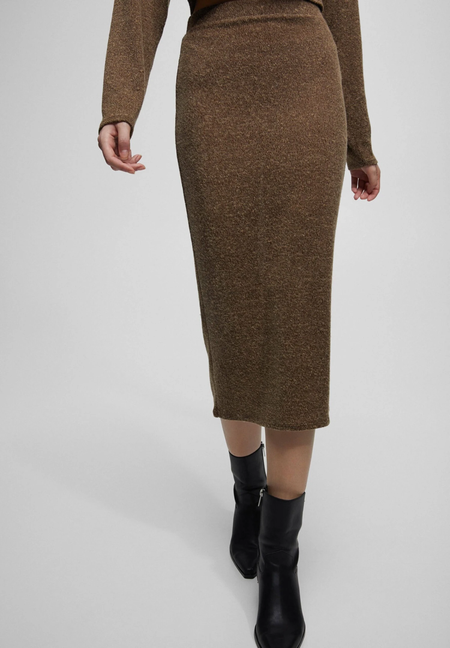 PULL & BEAR SOFT - Spódnica Ołówkowa - Brown 1 PULL & BEAR SOFT - Spódnica Ołówkowa - Brown