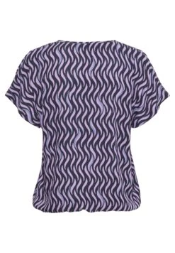 Kaffe KASOMIA STANLEY - Bluzka - Blue Purple Retro Graphic -Ulla Popken Sklep 77121f67d97a45439b1cb511f414e235