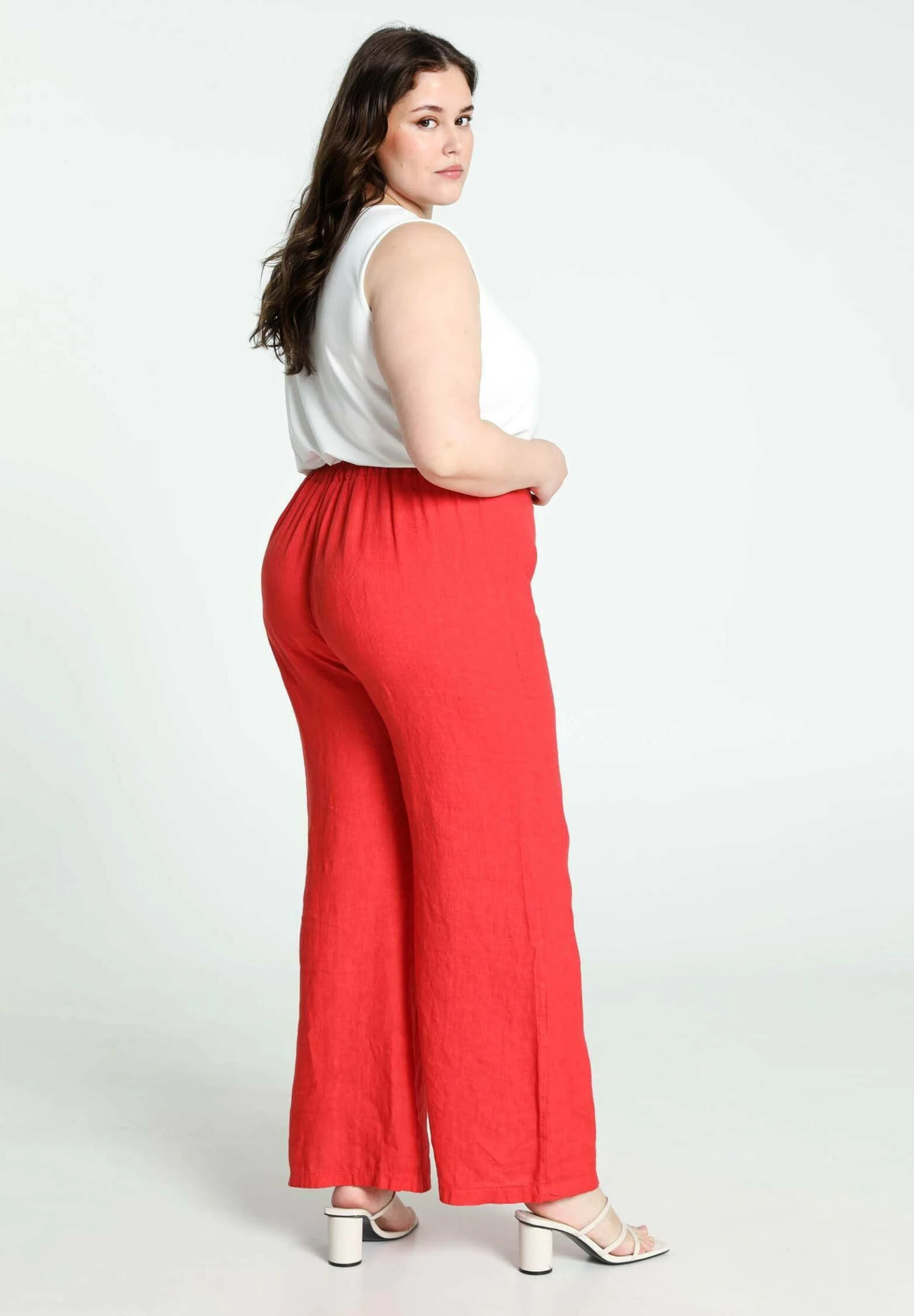 UNI - Spodnie Materiałowe - Red 3 UNI - Spodnie Materiałowe - Red - obrazek 3