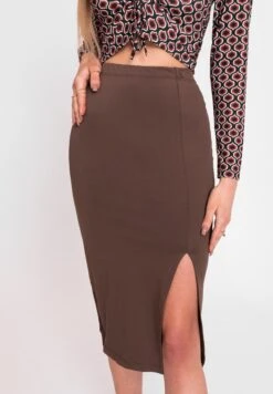 MERILI - Spódnica Trapezowa - Brown 8 MERILI - Spódnica Trapezowa - Brown -Ulla Popken Sklep 785100cfa24e4290819cedfe68105ddd