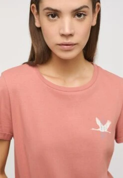 Mustang T-shirt Z Nadrukiem - Rosa -Ulla Popken Sklep 7957e0573ed3451bb280dd9e256b9f2e