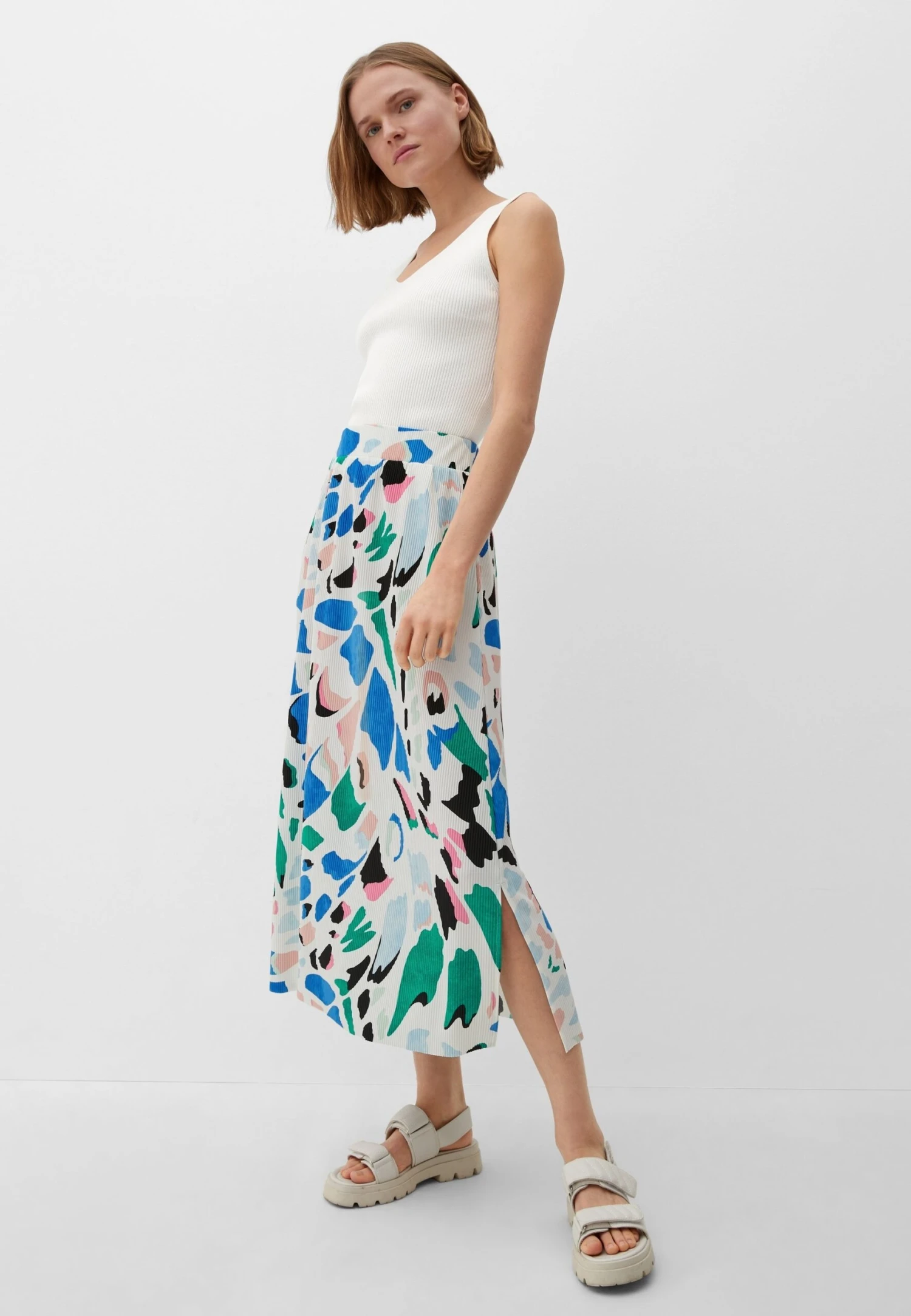 S.Oliver MIT ALLOVER - Spódnica Trapezowa - Ecru 2 S.Oliver MIT ALLOVER - Spódnica Trapezowa - Ecru - obrazek 2