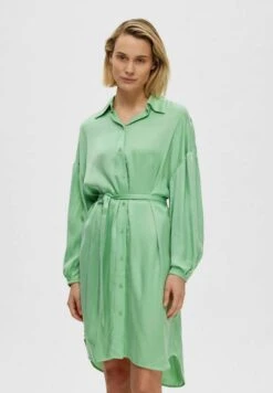 Selected Femme SLFIRENE TONIA SHIRT DRESS - Sukienka Koszulowa - Absinthe Green