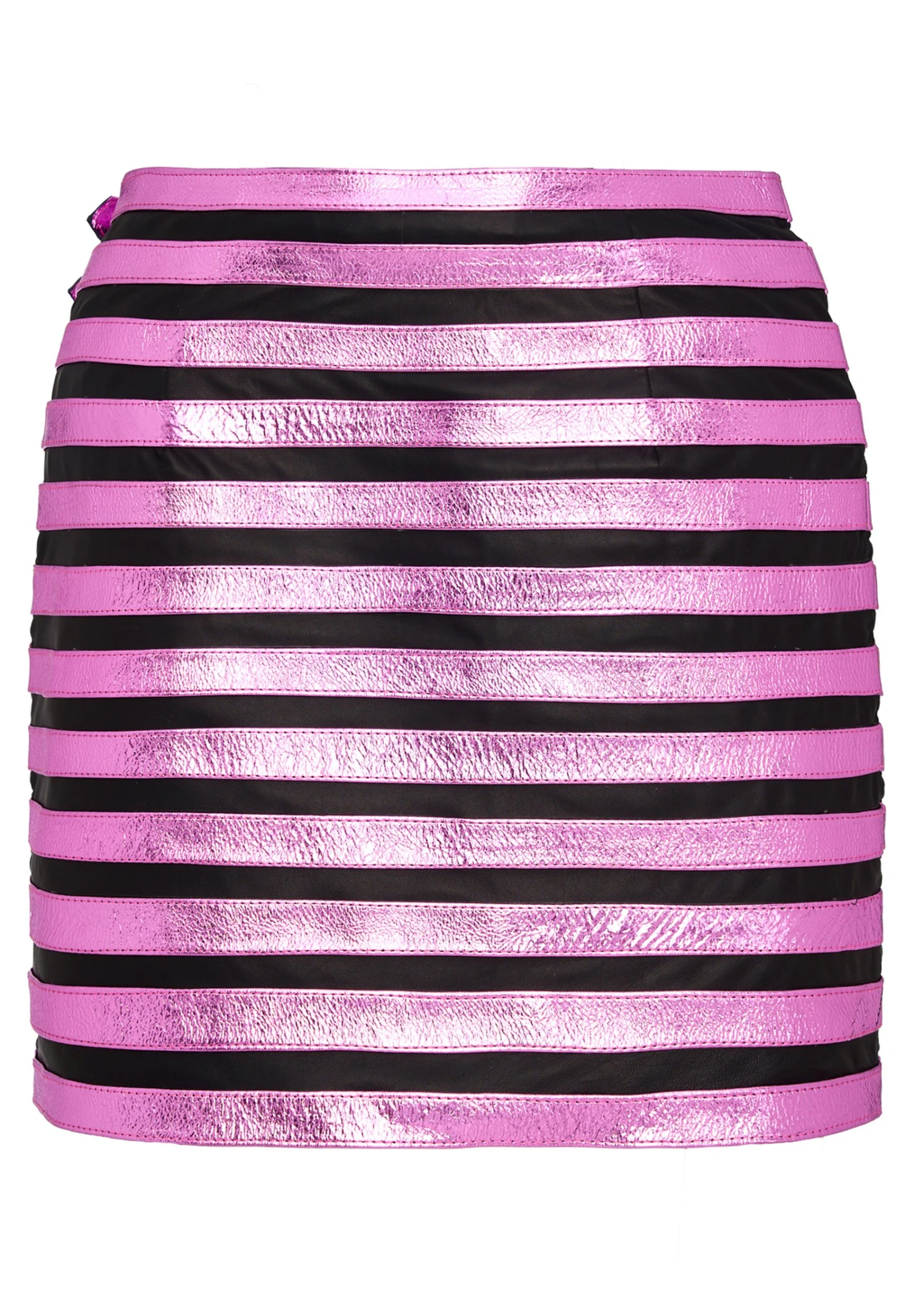 Z REGULOWANYM ZAPIĘCIEM - Spódnica Skórzana - Różowy 2 Z REGULOWANYM ZAPIĘCIEM - Spódnica Skórzana - Różowy - obrazek 2