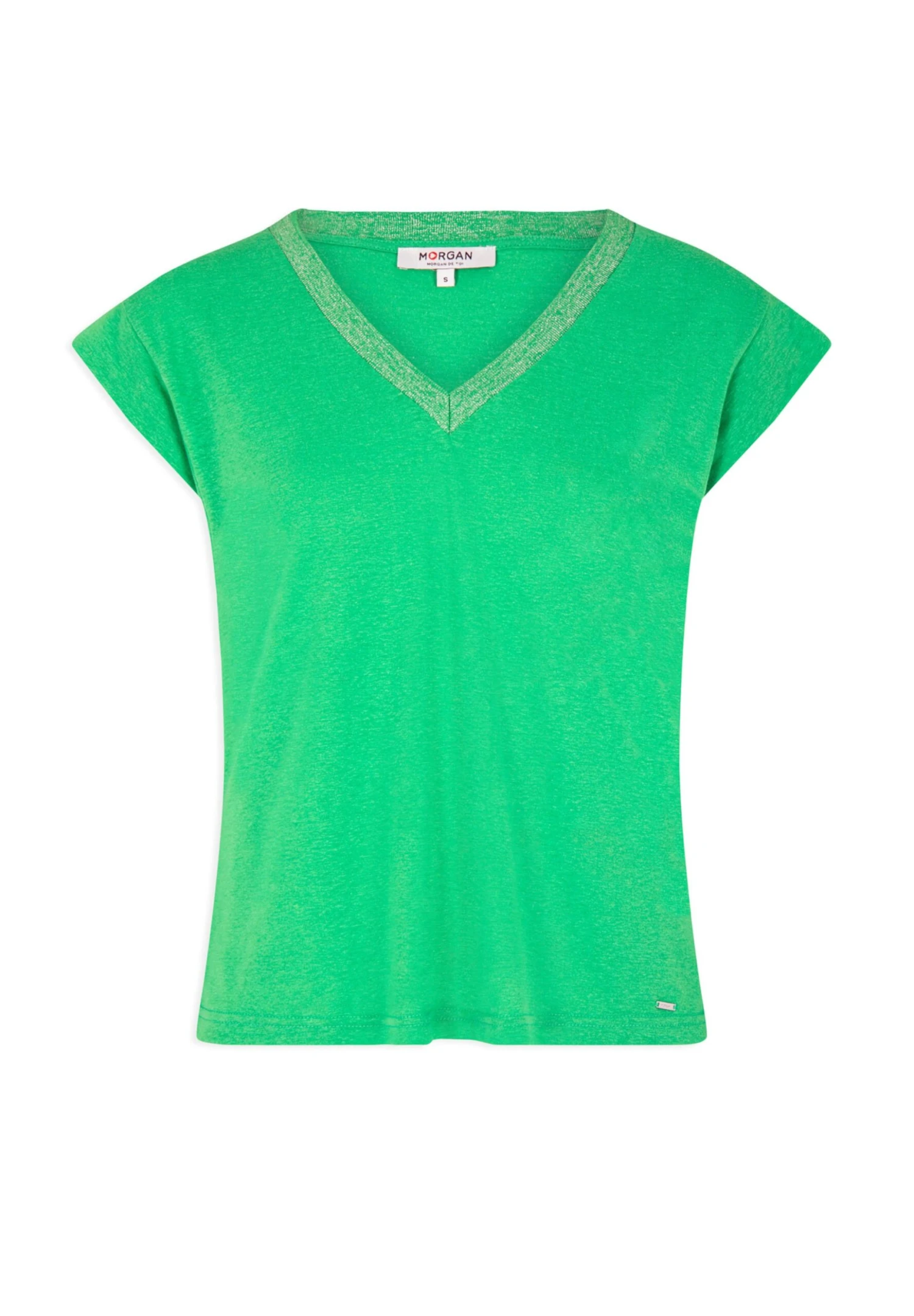MORGAN T-shirt Basic - Green 5 MORGAN T-shirt Basic - Green - obrazek 5