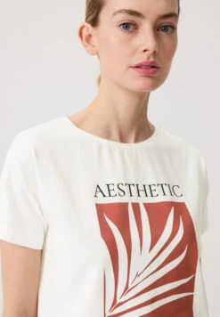 Comma MIT FRONTPRINT - T-shirt Z Nadrukiem - Weiß 10 Comma MIT FRONTPRINT - T-shirt Z Nadrukiem - Weiß -Ulla Popken Sklep 87059e3941504e82a137542372726895