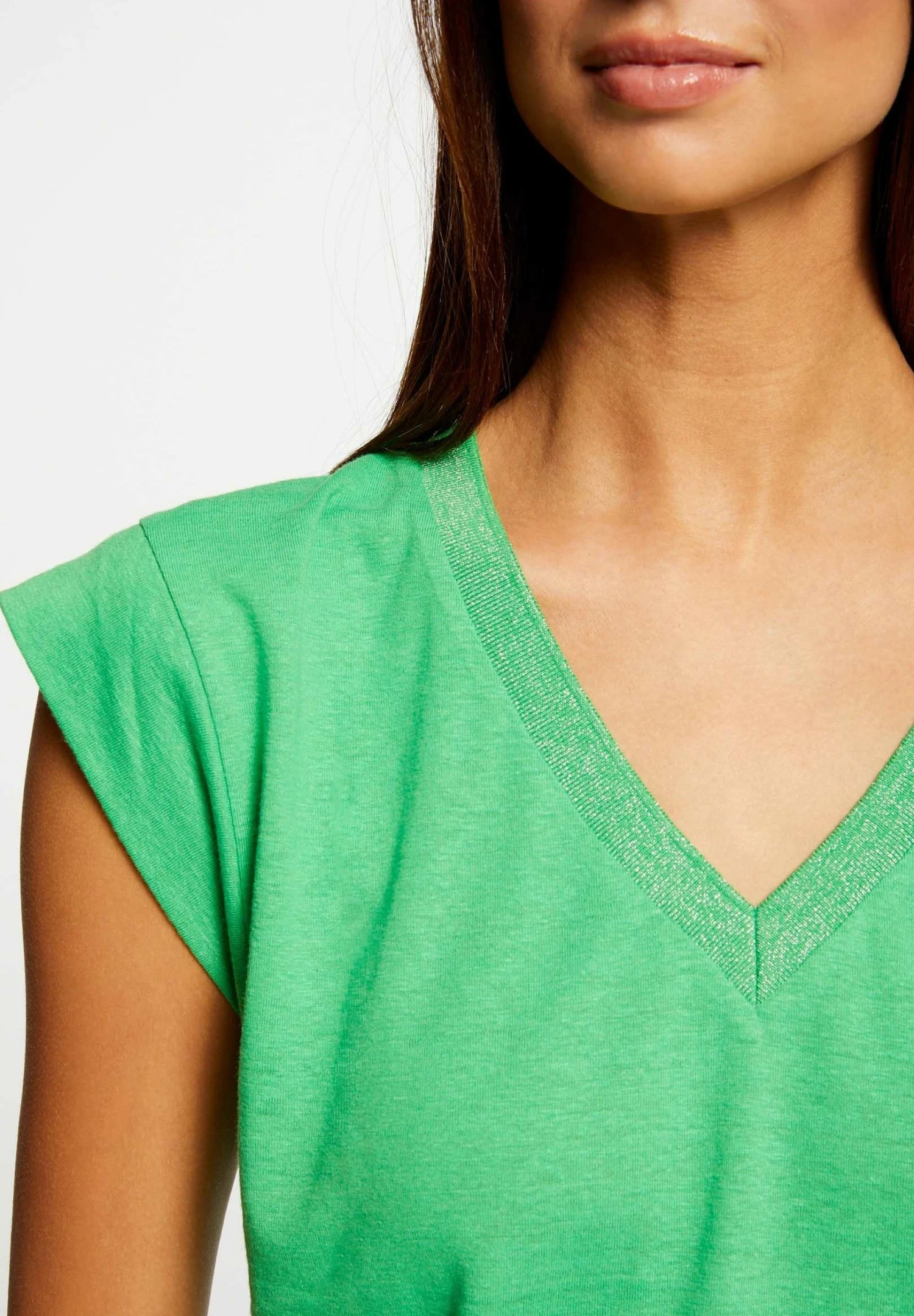MORGAN T-shirt Basic - Green 4 MORGAN T-shirt Basic - Green - obrazek 4