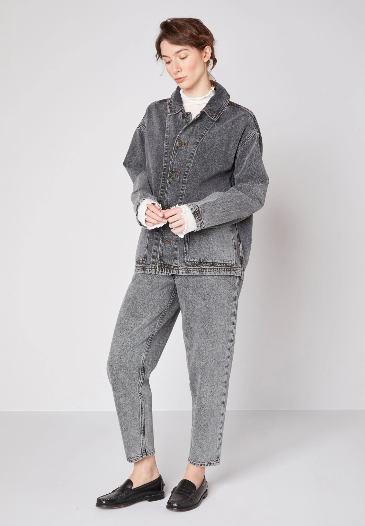 American Vintage YOPDAY - Jeansy Zwężane - Salt And Pepper 2 American Vintage YOPDAY - Jeansy Zwężane - Salt And Pepper - obrazek 2