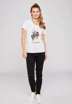 U.S. Polo Assn. BETT - T-shirt Z Nadrukiem - White