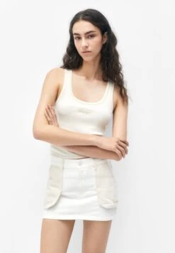 PULL & BEAR WRANGLER - Spódnica Trapezowa - Sand