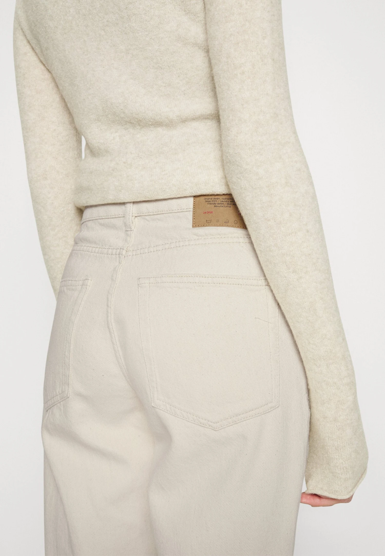 American Vintage Jeansy Straight Leg - Ecru 5 American Vintage Jeansy Straight Leg - Ecru - obrazek 5