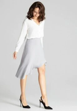 Spódnica Trapezowa - Grey -Ulla Popken Sklep 9e87354bb6fe480fa7b2d5bb001462a0