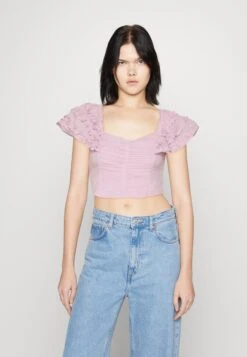 FREE PEOPLE THANK YOU VERY SWEETLY - T-shirt Z Nadrukiem - Blush Lilac