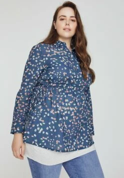 Ulla Popken Top - Grijs Melange