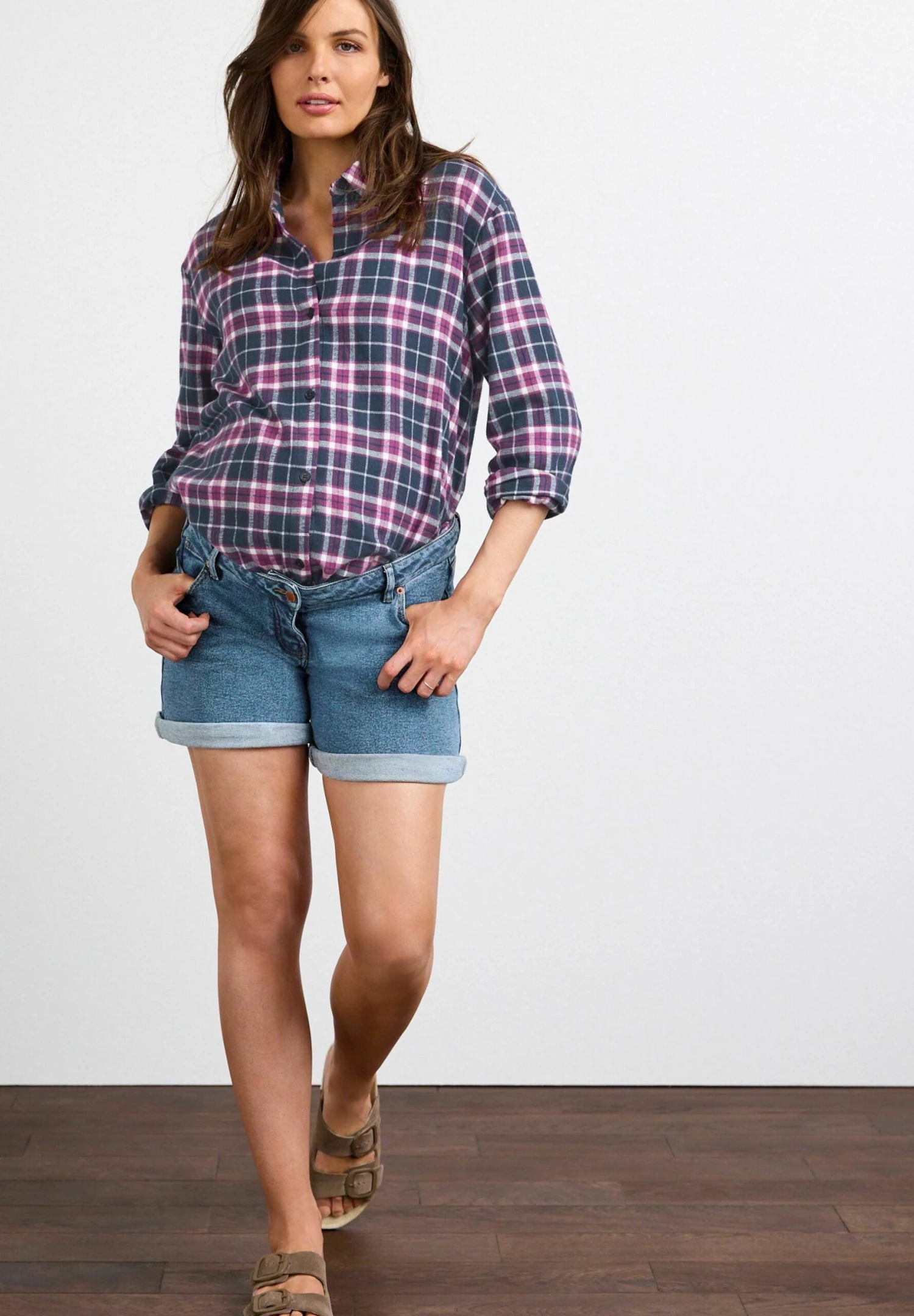 Next MATERNITY MOM STYLE STANDARD - Szorty Jeansowe - Light Blue Denim 4 Next MATERNITY MOM STYLE STANDARD - Szorty Jeansowe - Light Blue Denim - obrazek 4