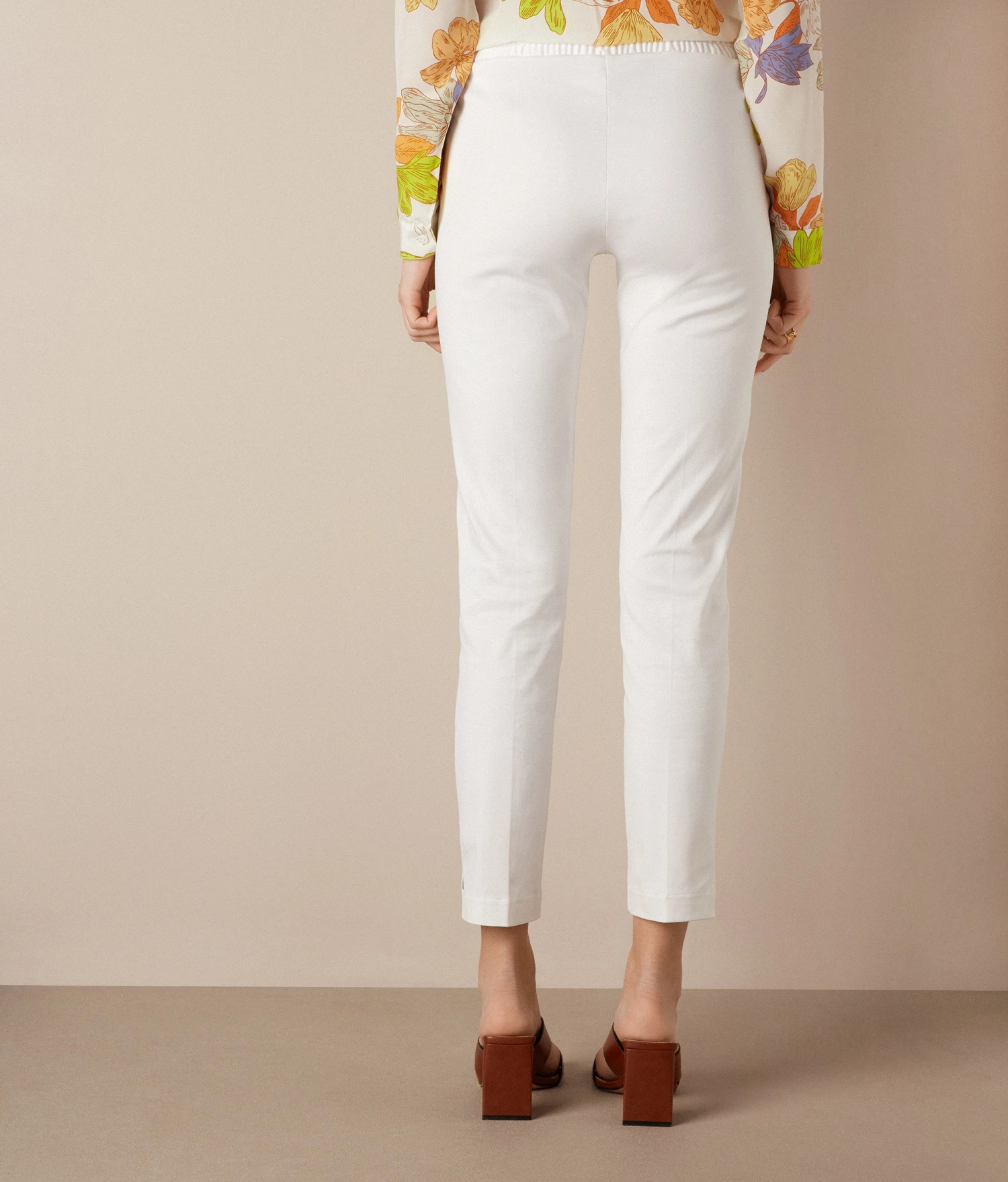 ZIGARETTEN - Spodnie Materiałowe - Bianco 2 ZIGARETTEN - Spodnie Materiałowe - Bianco - obrazek 2