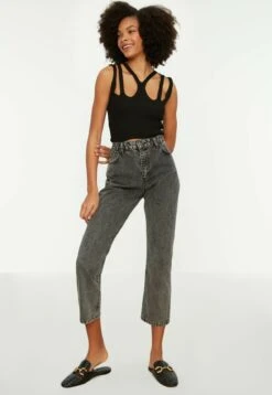 Trendyol Jeansy Bootcut - Gray -Ulla Popken Sklep a6f8c792898d44ae81849c099324df0b