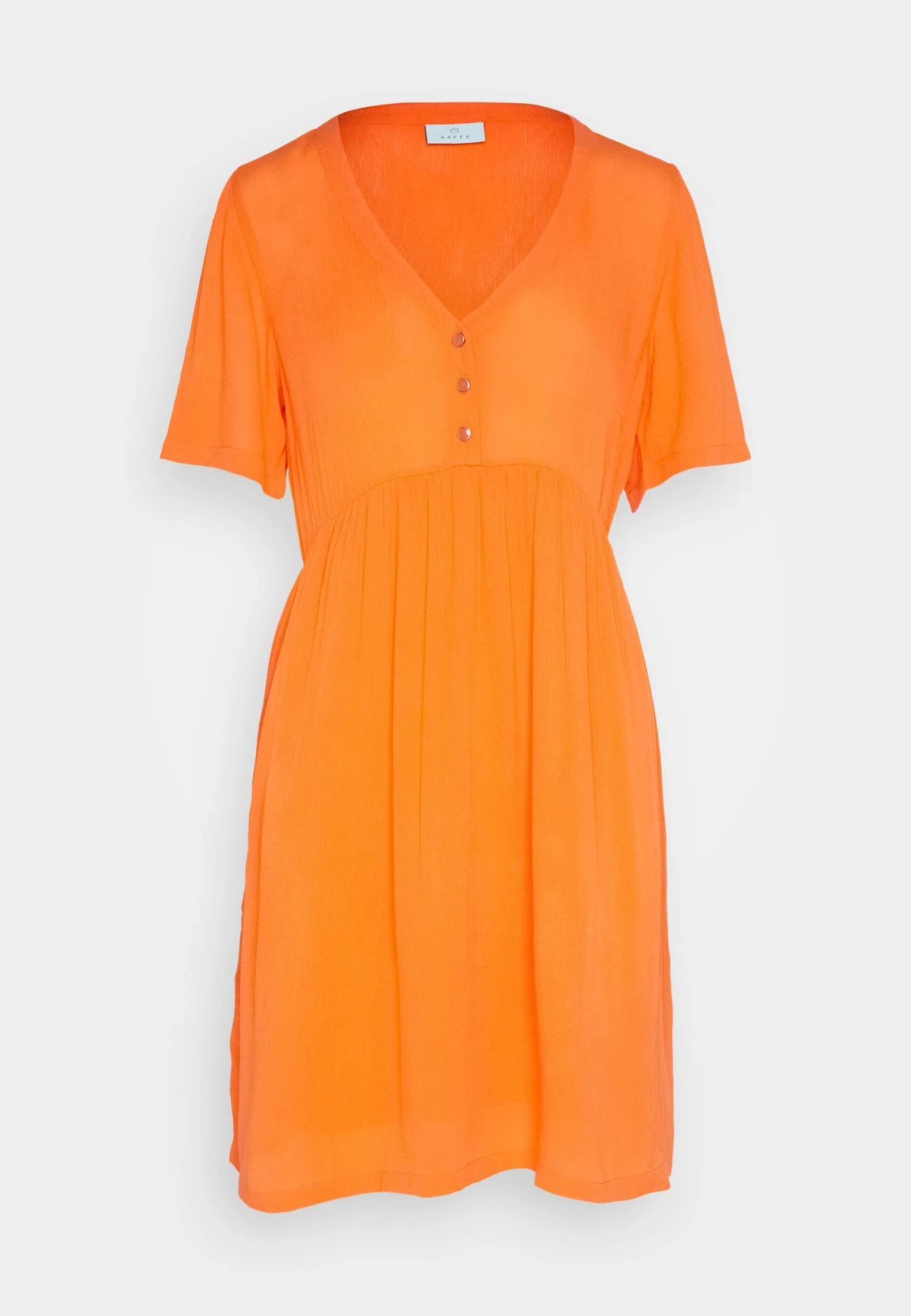 Kaffe KATARA SHORT - Sukienka Letnia - Vermillion Orange 5 Kaffe KATARA SHORT - Sukienka Letnia - Vermillion Orange - obrazek 5