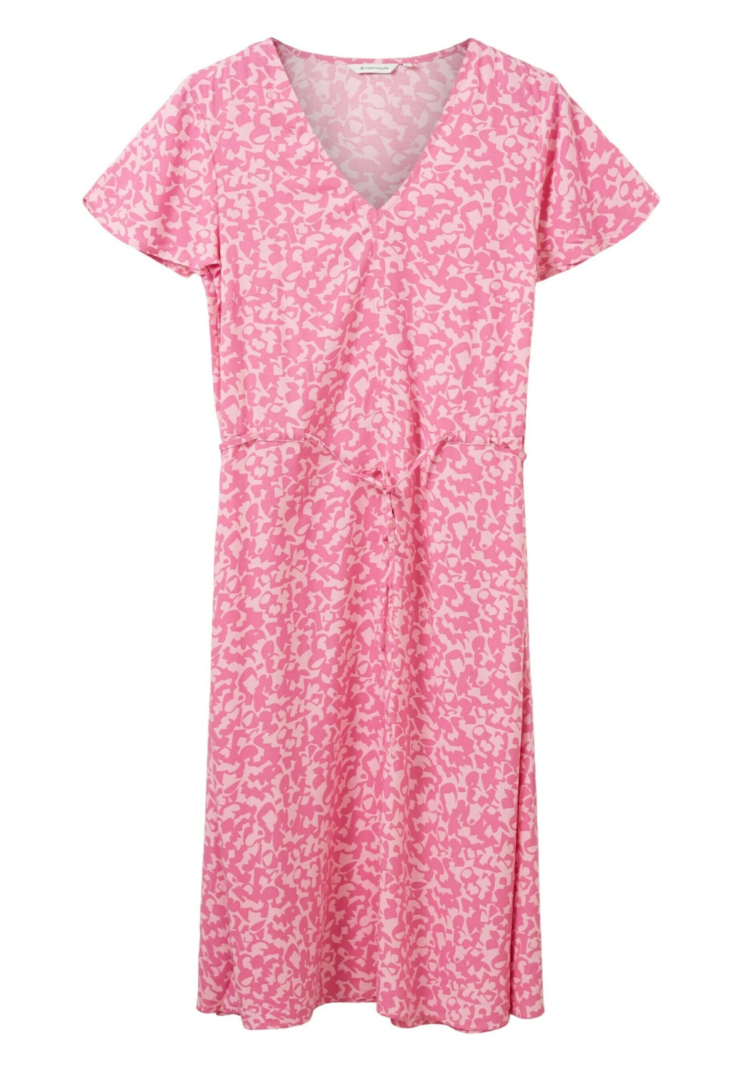 Tom Tailor MIDI MIT STOFFGÜRTEL - Sukienka Letnia - Pink Geo Design 6 Tom Tailor MIDI MIT STOFFGÜRTEL - Sukienka Letnia - Pink Geo Design - obrazek 6