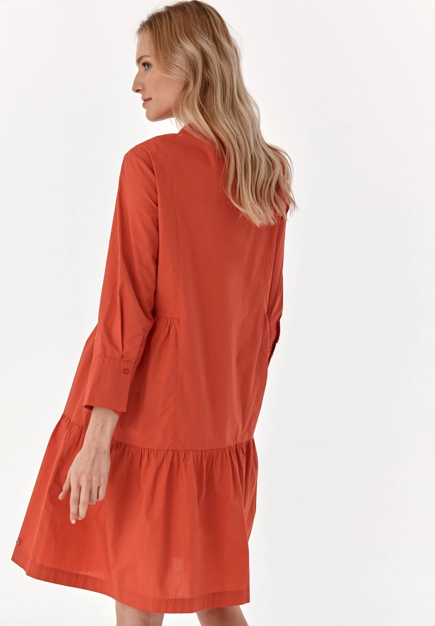 LANOLA - Sukienka Koszulowa - Coral 3 LANOLA - Sukienka Koszulowa - Coral - obrazek 3