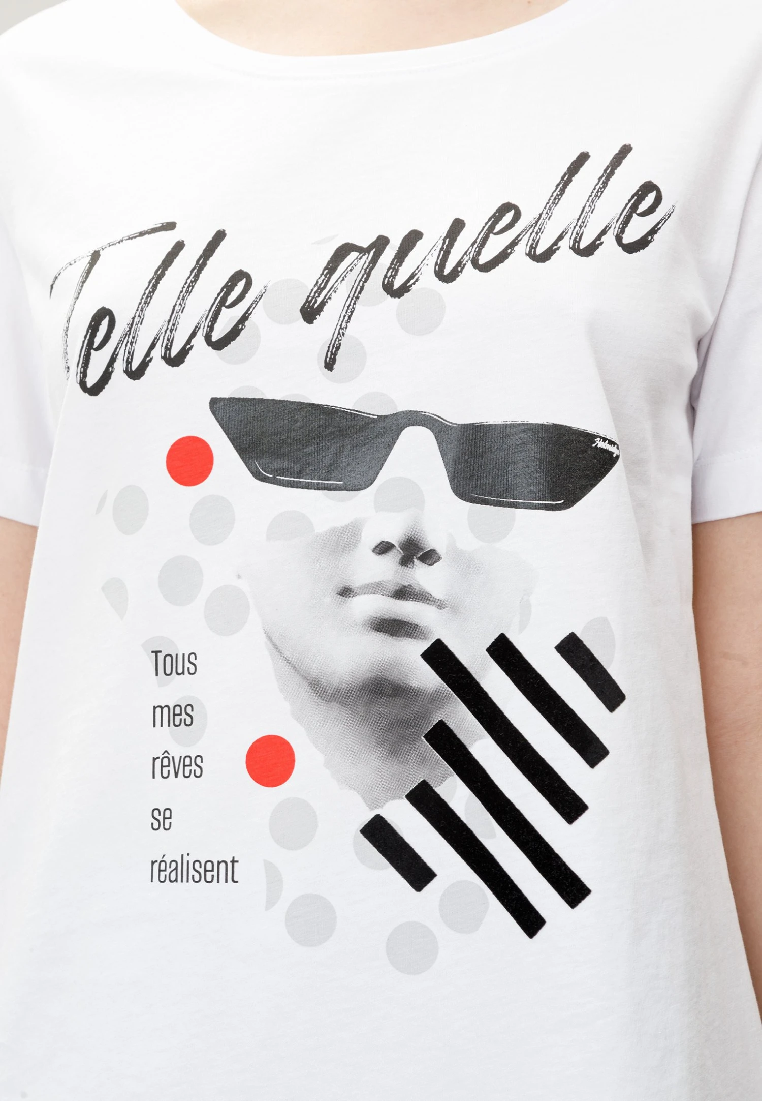 HELMIDGE T-shirt Z Nadrukiem - Weiss Brille 5 HELMIDGE T-shirt Z Nadrukiem - Weiss Brille - obrazek 5