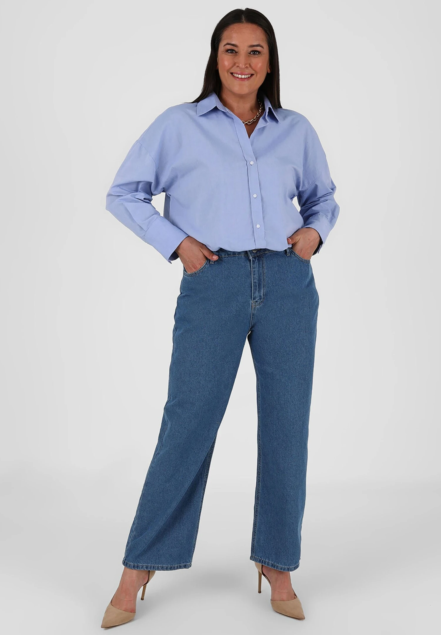 ALIA - Jeansy Straight Leg - Dark Blue 1 ALIA - Jeansy Straight Leg - Dark Blue