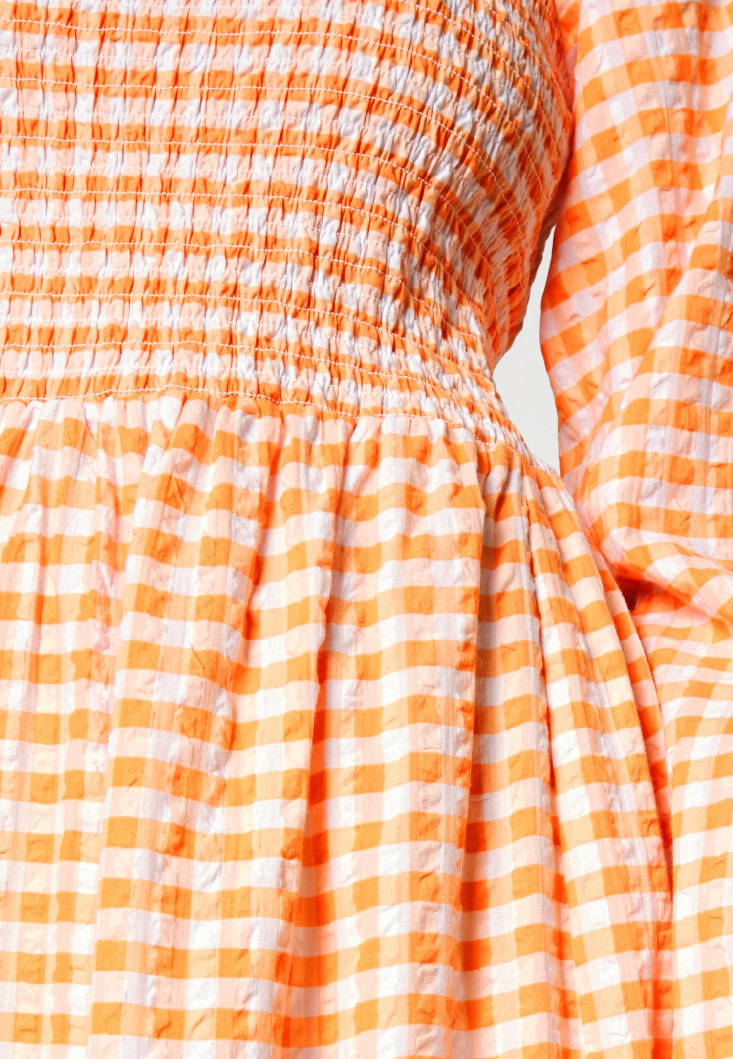 Monki Sukienka Letnia - Orange Gingham 6 Monki Sukienka Letnia - Orange Gingham - obrazek 6