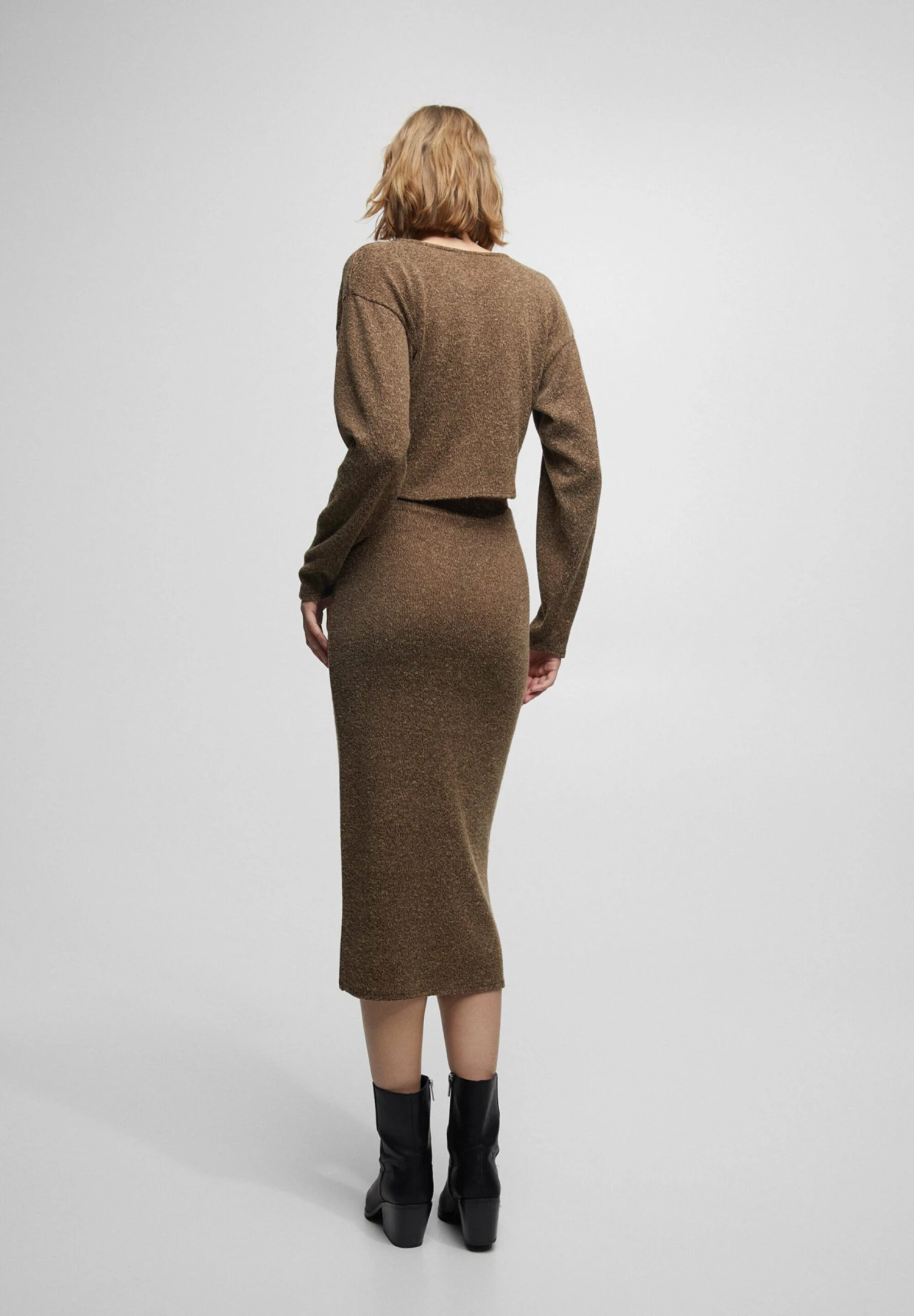 PULL & BEAR SOFT - Spódnica Ołówkowa - Brown 3 PULL & BEAR SOFT - Spódnica Ołówkowa - Brown - obrazek 3