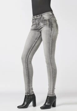 Koroshi Jeansy Skinny Fit - Gris 10 Koroshi Jeansy Skinny Fit - Gris -Ulla Popken Sklep bd2ce7fd040945f0a7f7255f4038ea2d