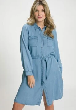 Ulla Popken MANCHES LONGUES - Sukienka Jeansowa - Bleu Jean