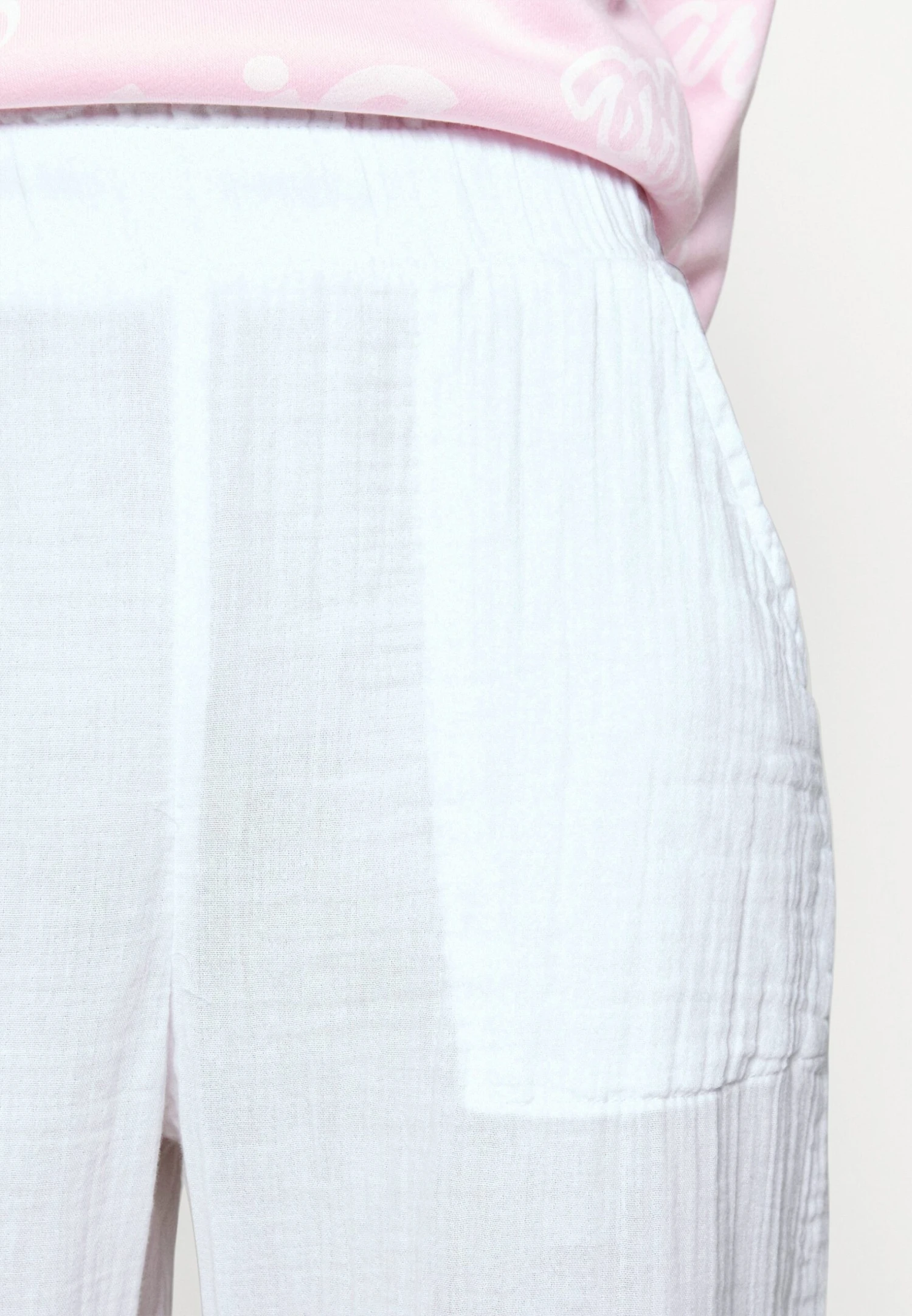 V GAUZE PANT - Spodnie Materiałowe - Fresh White 7 V GAUZE PANT - Spodnie Materiałowe - Fresh White - obrazek 7