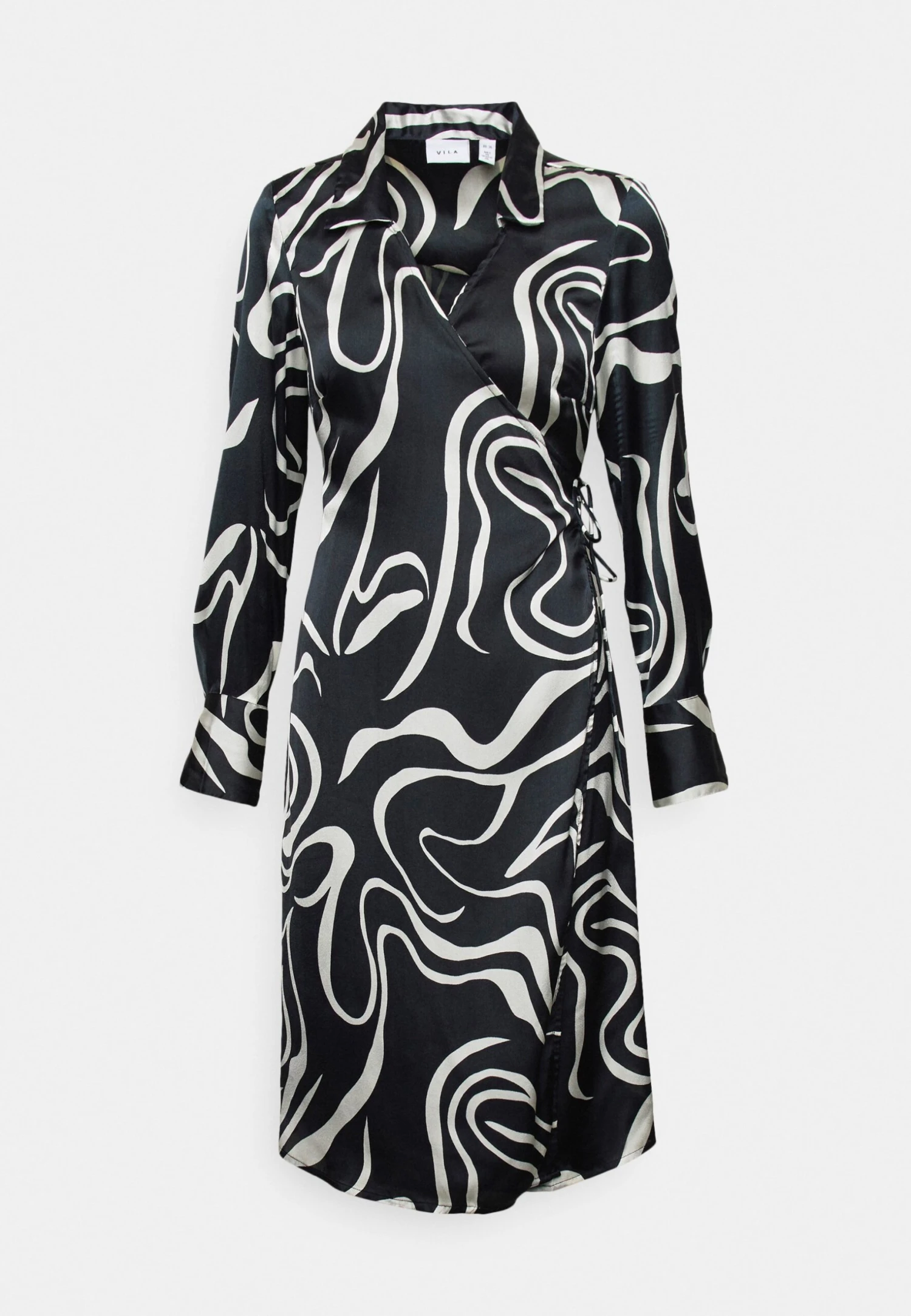 VIJULIE IDA CALF WRAP - Sukienka Letnia - Black/white 5 VIJULIE IDA CALF WRAP - Sukienka Letnia - Black/white - obrazek 5