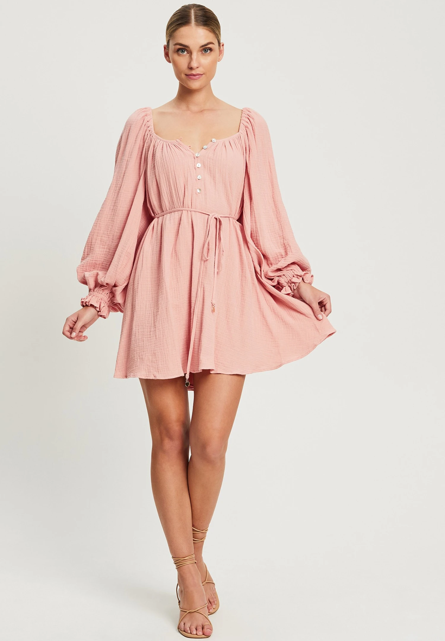 KASEY MINI - Sukienka Letnia - Pink 2 KASEY MINI - Sukienka Letnia - Pink - obrazek 2