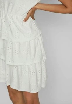 Vila GESTUFTES - Sukienka Letnia - Cloud Dancer -Ulla Popken Sklep ce69c9be1af24b0abb4ac200fe8e6d08