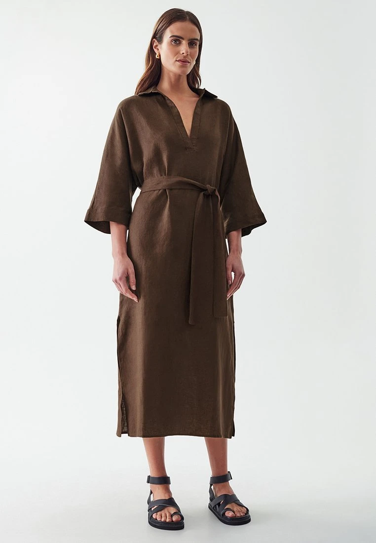 Calli DOM - Sukienka Koszulowa - Chocolate 1 Calli DOM - Sukienka Koszulowa - Chocolate