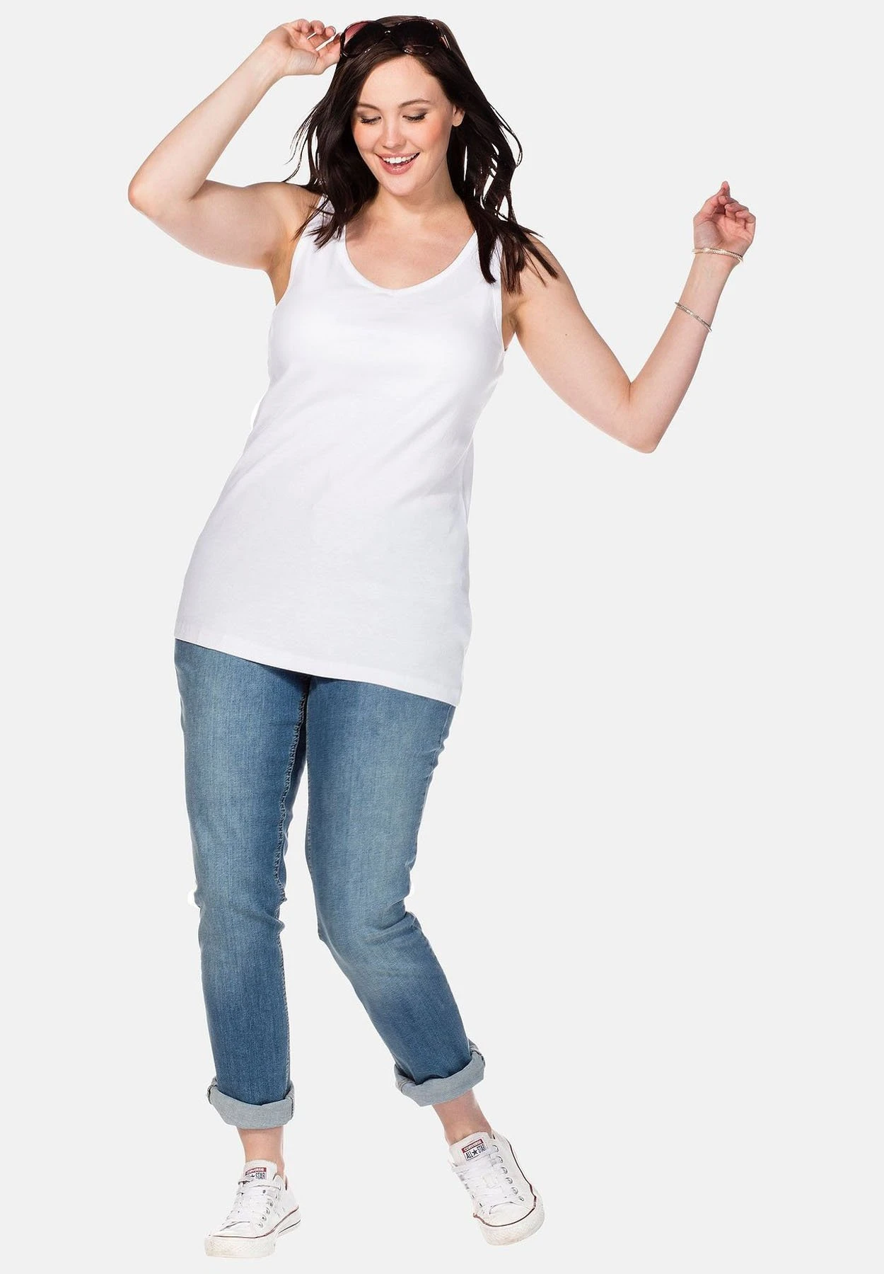 Sheego Top - White 2 Sheego Top - White - obrazek 2