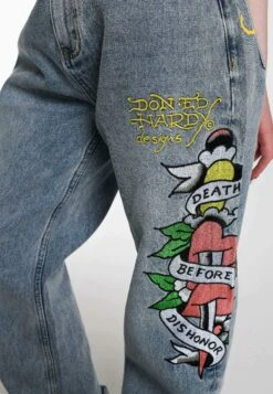 Ed Hardy DEATH BEFORE DISHONOR BOYFRIEND - Jeansy Relaxed Fit - Bleach -Ulla Popken Sklep d37c44998c1a4233b63ae18ce1123594